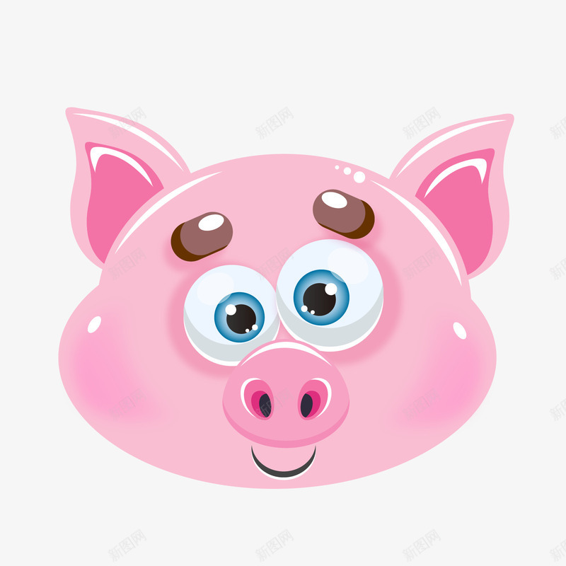 粉色卡通睁大眼的小猪头矢量图ai免抠素材_88icon https://88icon.com 卡通 卡通小猪头 小猪头 白色 睁大眼 矢量图 粉色 红色猪头