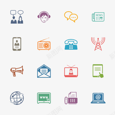 联通无线手机无线电视app图标元素图标