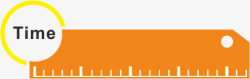 橘黄色刻度尺素材