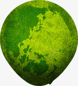 手绘绿色环保地球造型素材
