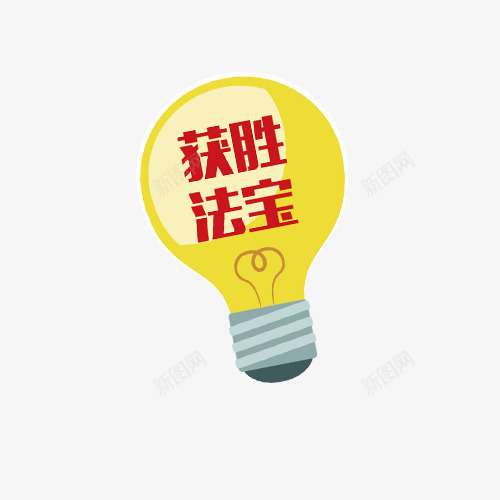 获胜法宝png免抠素材_88icon https://88icon.com 想法 灯泡 获胜 黄色