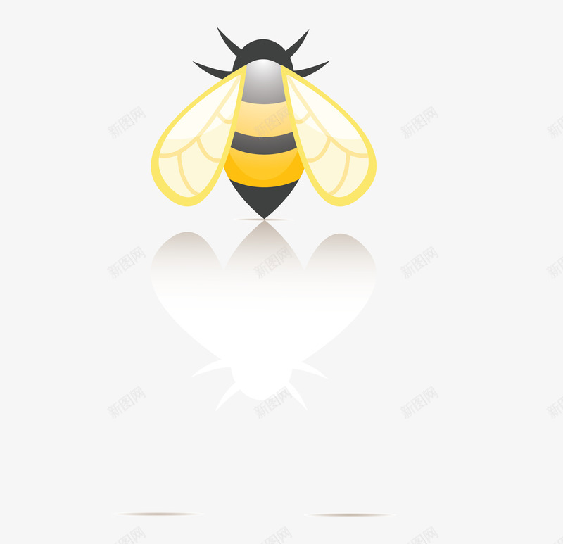卡通黄色昆虫蜜蜂png免抠素材_88icon https://88icon.com 卡通 昆虫 蜜蜂 黄色