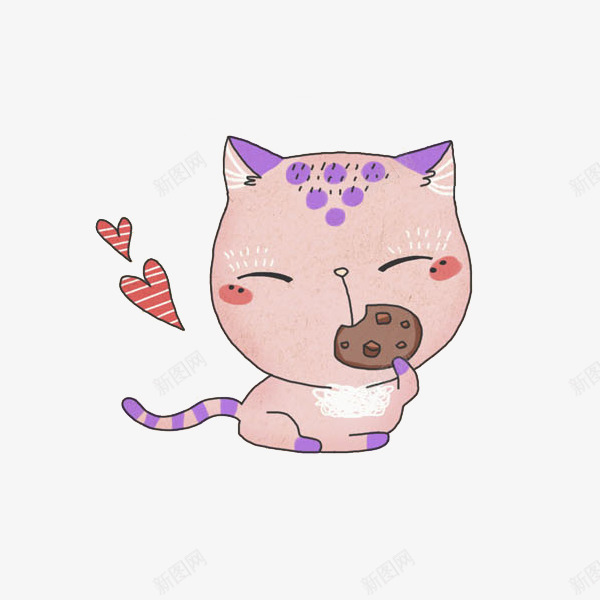 吃饼干的猫咪png免抠素材_88icon https://88icon.com 动物 卡通 卡通饼干 可爱 宠物 手绘 爱心 猫咪 美食 食物 饼干