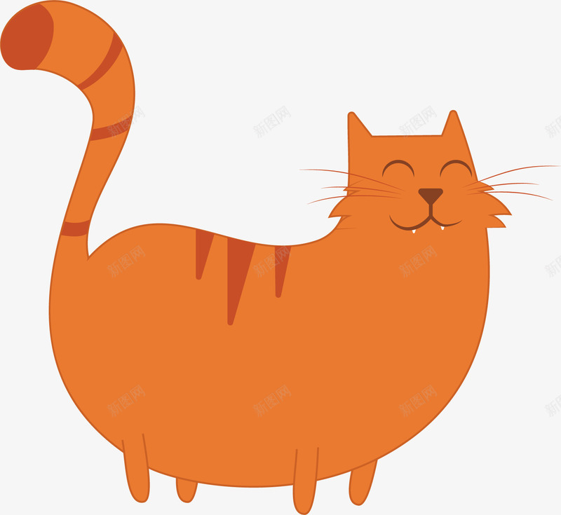 手绘橙色可爱猫咪矢量图ai免抠素材_88icon https://88icon.com 创意图 彩色 手绘图 橙色可爱猫咪 漫画 简单 矢量图
