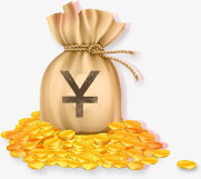 卡通可爱金币钱袋造型png免抠素材_88icon https://88icon.com 卡通 可爱 造型 金币 钱袋