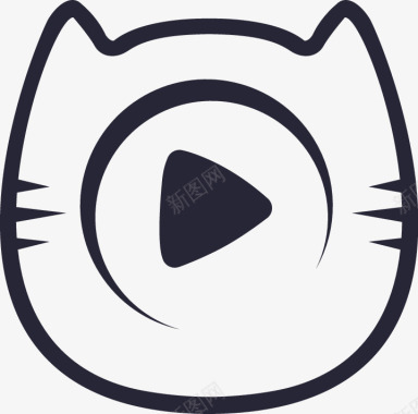 猫liu电视猫矢量图图标图标