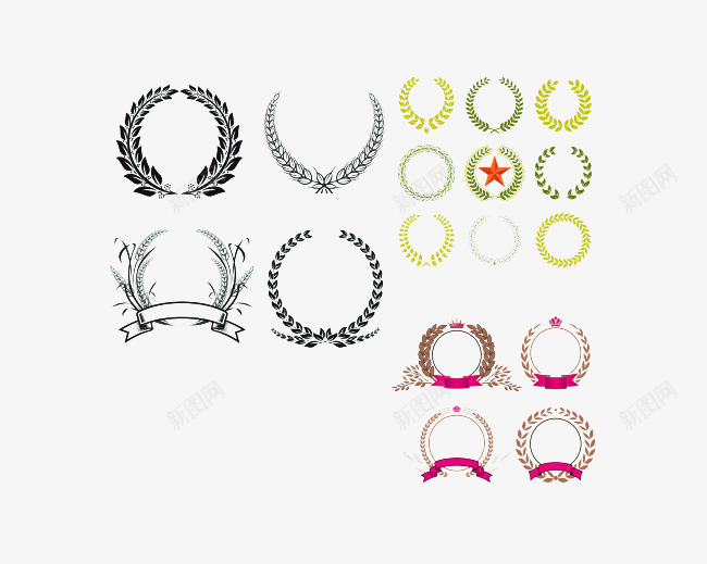 绿色简约稻谷徽章装饰图案png免抠素材_88icon https://88icon.com 免抠PNG 徽章 稻谷 简约 绿色 装饰图案