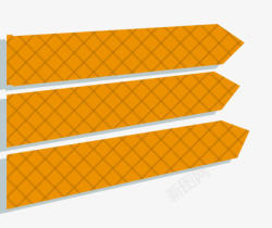 橘黄色的文字框素材
