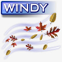 公主风WINDY大风天气图标图标