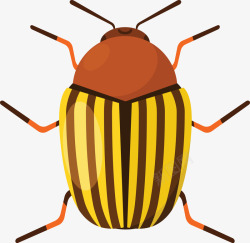 黄色甲壳虫一只甲壳虫矢量图高清图片