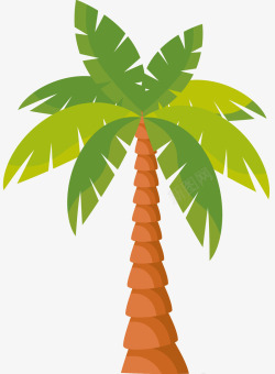 棕榈品种细长杆径卡通棕榈树高清图片
