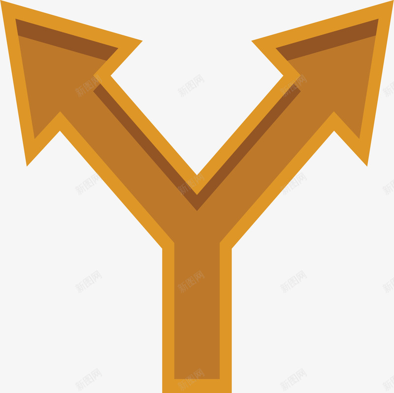 橘色分叉口方向箭头矢量图ai免抠素材_88icon https://88icon.com 分叉口 分叉箭头 分叉路口 左右分叉 橘色箭头 矢量png 矢量图 箭头