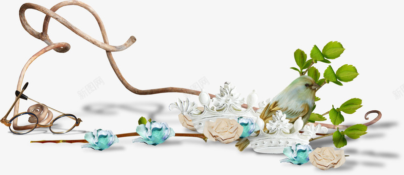 树枝鸟眼镜海报背景png免抠素材_88icon https://88icon.com 树枝 海报 眼镜 背景