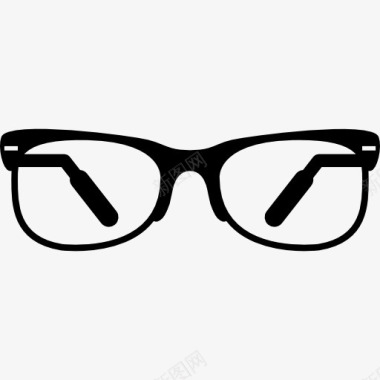 放大镜眼镜半框图标图标