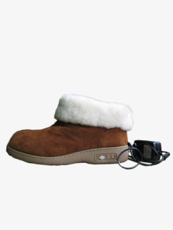 冬季棕色雪地靴素材