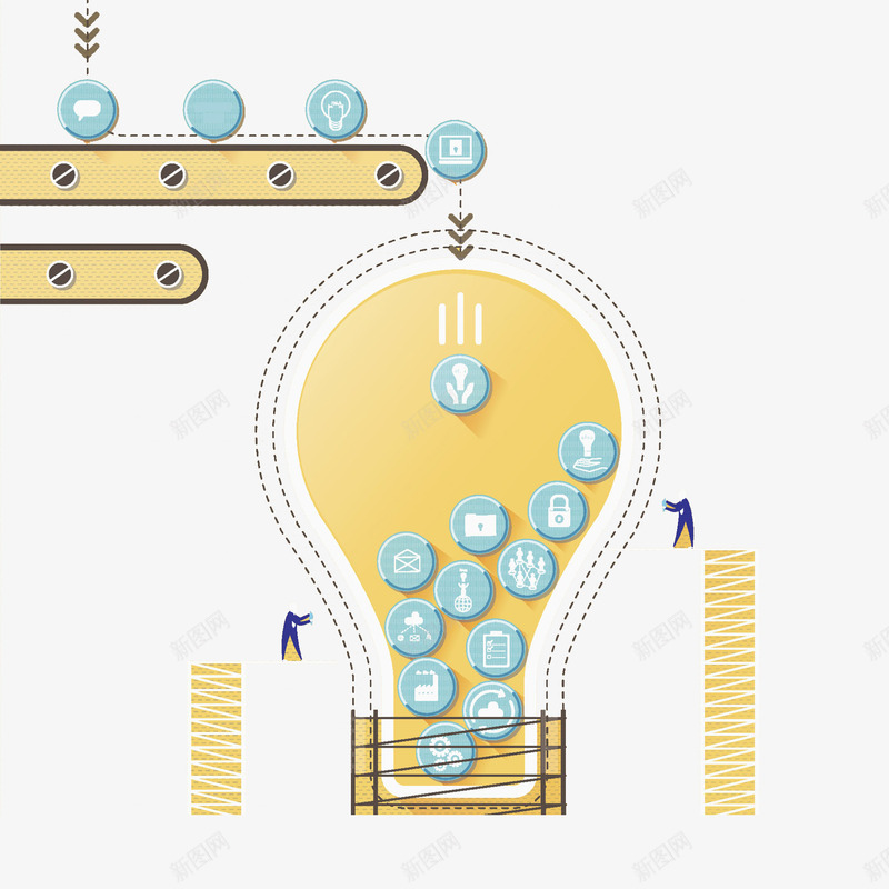 手机灯泡png免抠素材_88icon https://88icon.com 互联网 信号 卡通手绘 手机 手机灯泡 水彩画 电脑 装饰图案