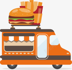 汉堡快餐车汉堡薯条餐车高清图片