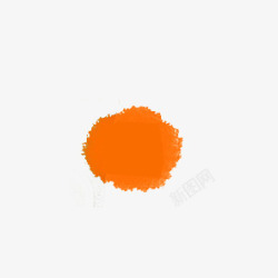 橘色水墨印记素材