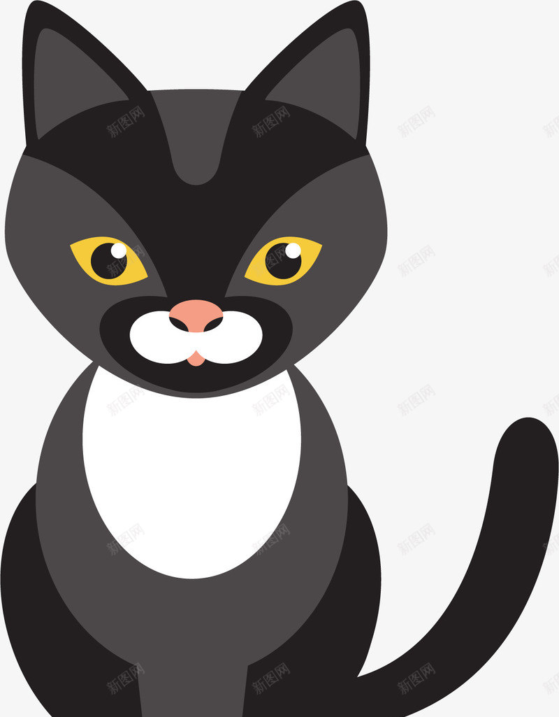 卡通动物猫咪矢量图ai免抠素材_88icon https://88icon.com 动物 卡通 猫咪 矢量图