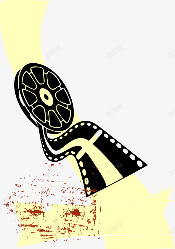 旧电影胶片png免抠素材_88icon https://88icon.com 器材 怀旧 放电影 旧时代 旧电影 电影器材 老电影