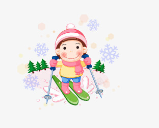 滑雪的小女孩png免抠素材_88icon https://88icon.com 小女孩 滑雪 雪地