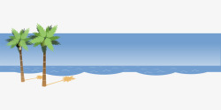 阳光沙滩椰子树素材