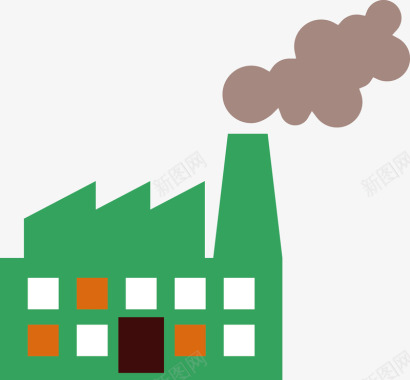 绿色碳排放图标图标