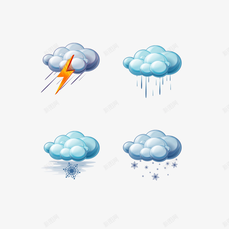 天气元素psd免抠素材_88icon https://88icon.com 天气 天气图 天气图案 天气插图