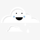 云乐趣天气气候快乐有趣的微笑情图标图标