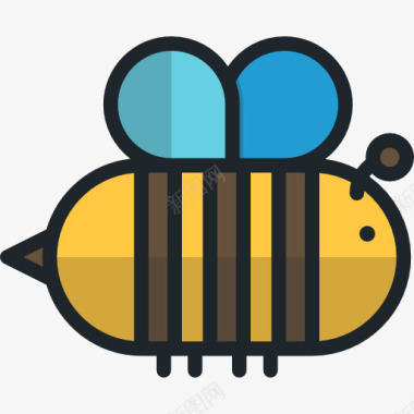 草食性动物蜜蜂图标图标