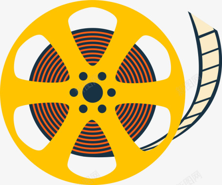 电影节黄色电影图标图标