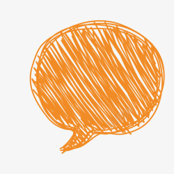 创意橘色线条对话框素材