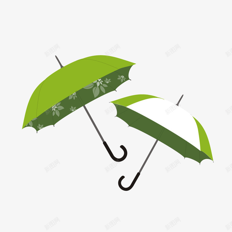 绿色雨伞雨具矢量图ai免抠素材_88icon https://88icon.com 绿色 雨伞 雨具 矢量图