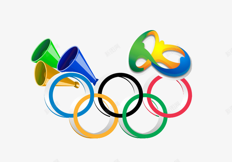 里约奥运会png免抠素材_88icon https://88icon.com 五环 喇叭 奥运会 里约奥运会素材