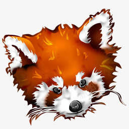 Firefox熊猫红色图标图标