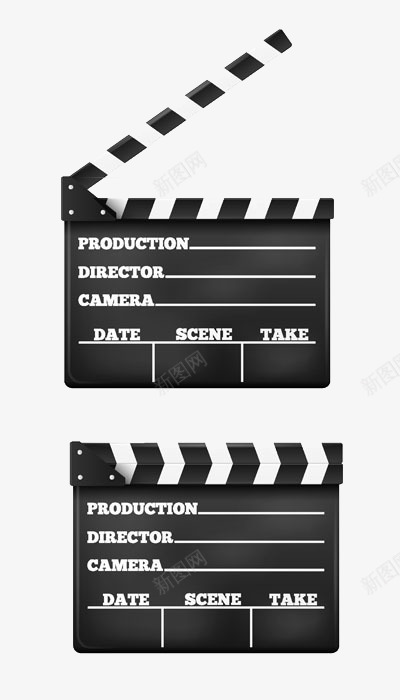 电影拍摄打板png免抠素材_88icon https://88icon.com 写实 卡通 影视 手绘 打板 电影