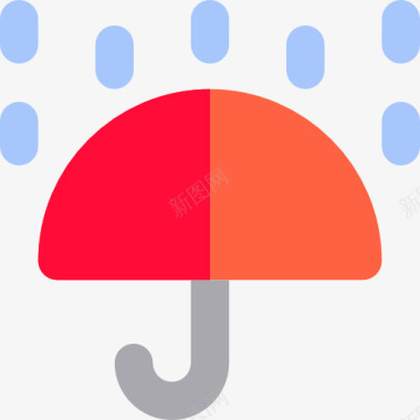 彩虹伞雨图标图标