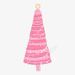 粉色圣诞树素材
