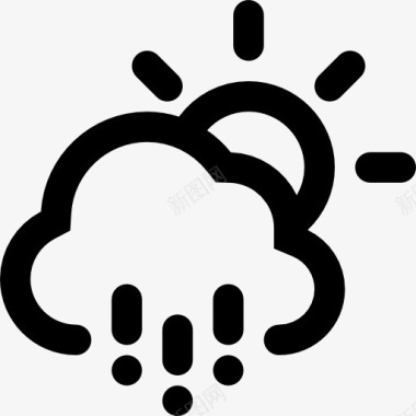 下雨天天气符号图标图标