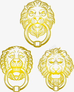 狮子头装饰狮子头矢量图高清图片