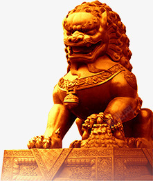 狮子荣耀守卫雕塑场景素材