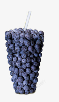 创意蓝莓杯子素材
