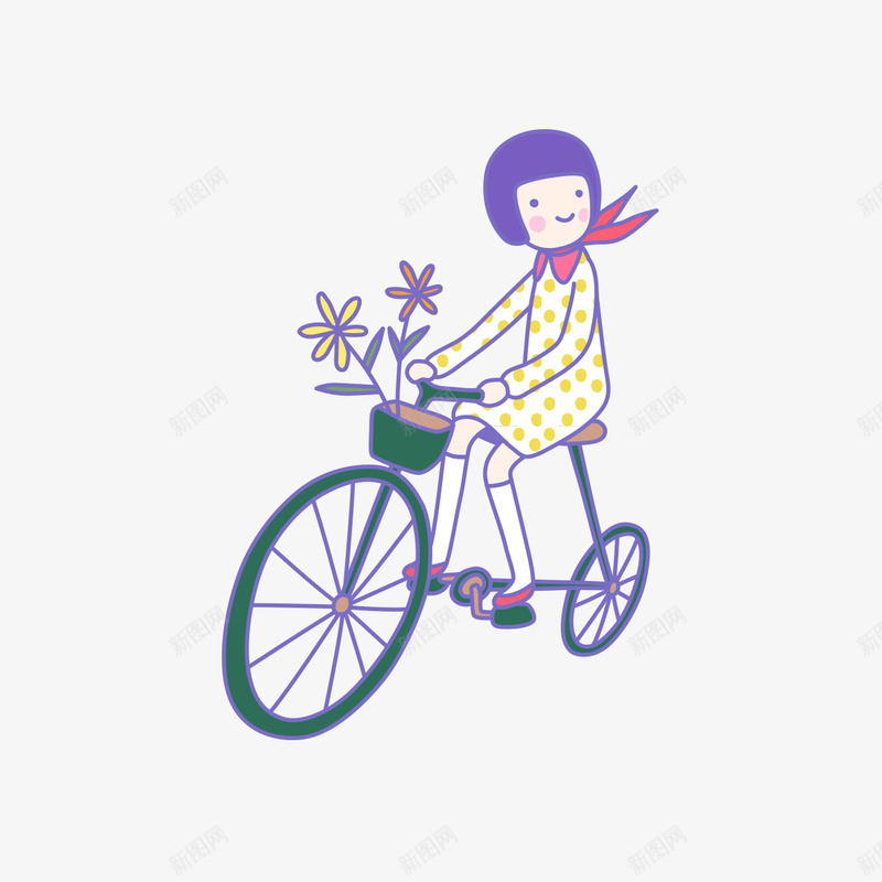 卡通人物形象骑单车png免抠素材_88icon https://88icon.com 人物卡通 人物形象 单车 卡通 卡通人物 卡通单车 形象