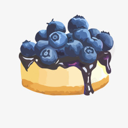 蓝莓果酱蛋糕素材