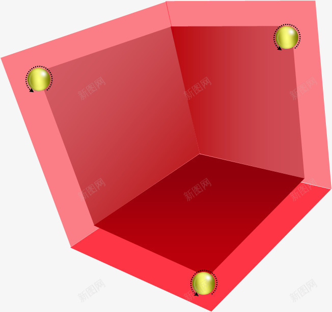 红色立体空间png免抠素材_88icon https://88icon.com 演讲 空间 立体 红色