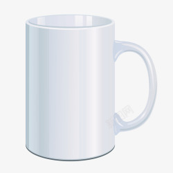 白色陶瓷杯子水杯茶杯矢量图素材