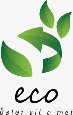 绿色能源图标树叶创新能源logo矢量图图标图标
