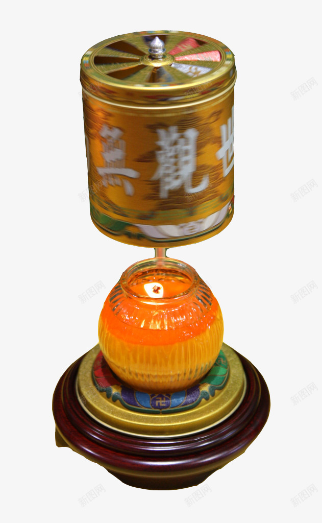 迷你转经筒png免抠素材_88icon https://88icon.com 藏族元素 藏族图案 藏族文化 藏族法器 蜡烛 转经筒矢量