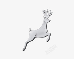 鹿麋鹿圣诞元素白色鹿素材