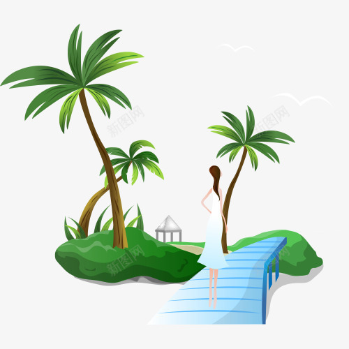 夏日椰树女孩背景图png免抠素材_88icon https://88icon.com 夏日椰树 女孩 女孩背景图 椰树